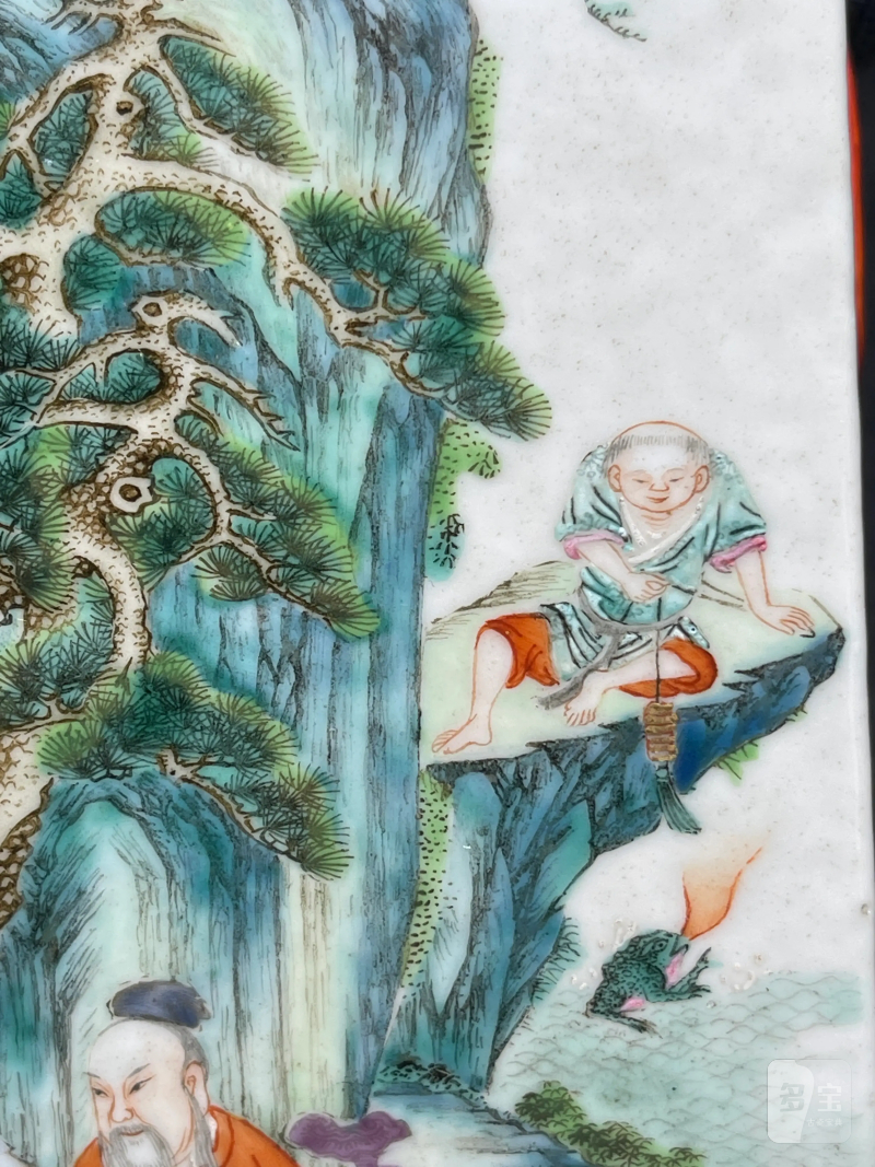 清嘉庆 粉彩群仙祝寿纹琮式瓶 - 图14